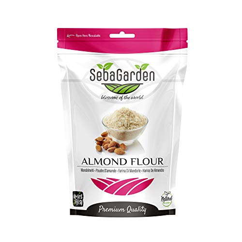 Seba Garden Mandelmehl Extra Fein Blanchiert, 1 kg wiederverschließbar, aus Kalifornien von Seba Garden