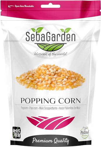 Seba Garden Popping-Maiskörner gentechnikfrei, Druckverschlussbeutel, starkes, wiederverschließbares Popcorn aus Argentinien (1 Kg) von Seba Garden