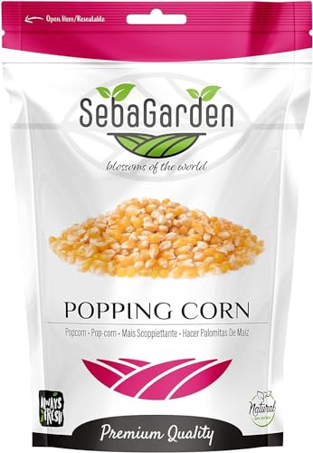 Seba Garden Popping-Maiskörner gentechnikfrei, Druckverschlussbeutel, starkes, wiederverschließbares Popcorn aus Argentinien (2 Kg) von Seba Garden