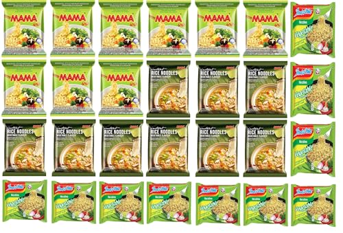 Vegan Instant Nudeln Mix Paket - Verschiedene Gemüse Sorten - Perfekt zum Probieren, Verschiedene Leckere Vegane Geschmacksrichtungen! (18er Pack) von Sebuya