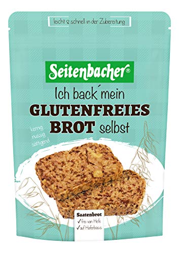 Seitenbacher Backmischung glutenfreies Brot | Einfach I Schnell I ohne Hefe I Saaten (1x500g) von Seitenbacher