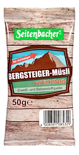 Seitenbacher Bergsteiger Müsli Portion I Dinkel I Vollkorn I Superfood I 20er Pack (20 x 50 g) von Seitenbacher