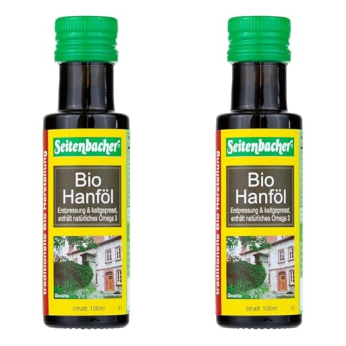 Seitenbacher Bio Hanf Öl I Erstpressung I kaltgepresst I nativ I (1x100 ml) (Packung mit 2) von Seitenbacher