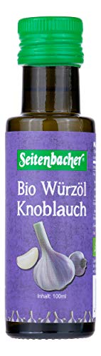 Seitenbacher Bio Knoblauch Würz Öl I Erstpressung I kaltgepresst I nativ I 4er Pack (4x100 ml) von Seitenbacher