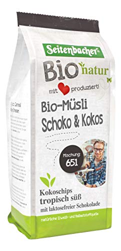 Seitenbacher Bio Schoko und Kokos Müsli I lactosefrei I Vollkorn I vegan (3 x 454g) von Seitenbacher