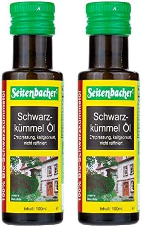 Seitenbacher Bio Schwarzkümmel Öl I Erstpressung I kaltgepresst I nativ I (1x100 ml) (Packung mit 2) von Seitenbacher