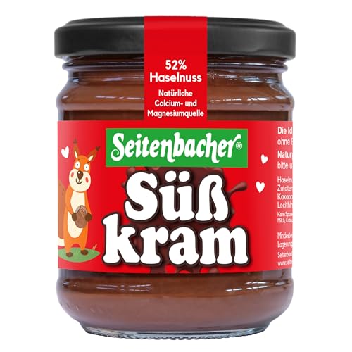 Seitenbacher I Süßkram | Schoko Haselnuss Aufstrich | 52% Haselnüsse I ohne Palmöl I vegan I 6er Pack 6x200g von Seitenbacher