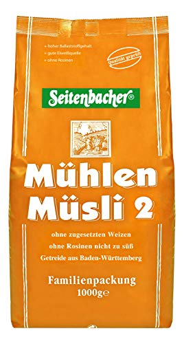 Seitenbacher Mühlen-Müsli 2 I ohne Rosinen I weizenfrei I Vorratspackung I (1 x 1000 g ) von Seitenbacher