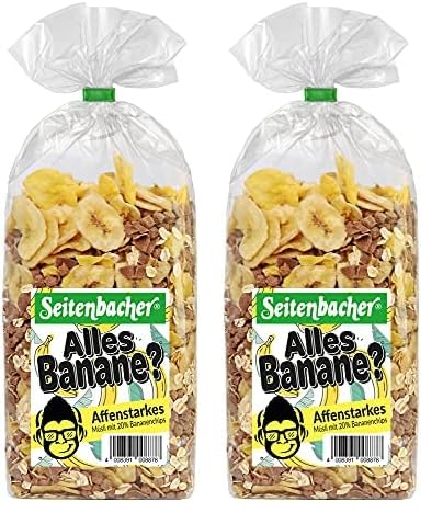 Seitenbacher Müsli Alles Banane? I Vollmilchschokolade I Vollkorn I Dinkel I und viel Banane I (1x750g) (Packung mit 2) von Seitenbacher