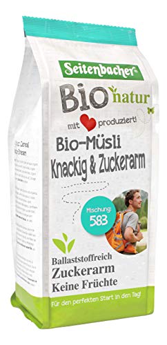 Seitenbacher Müsli Bio Knackige-Mischung I zuckerarm I keine Früchte I (1x 500 g) von Seitenbacher