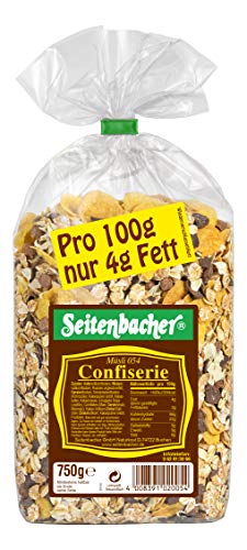 Seitenbacher Müsli Confiserie I Niedriger Fettgehalt ( nur 4%) I Schokolade I Vollkorn I (1x 750g) von Seitenbacher