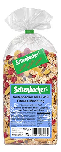 Seitenbacher Müsli Fitness Mischung I Vollkorn I ganze Himbeeren I Zartbitterschokolade I Mandelbättchen (1 x 750 g) von Seitenbacher