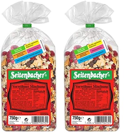 Seitenbacher Müsli Verwöhner-Mischung I Vollkorn I viele Beeren I ohne zugesetzten Zucker I ohne zugesetztes Fett I (1 x 750 g)… (Packung mit 2) von Seitenbacher