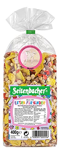 Seitenbacher Müsli extra für Kinder I Erdbeeren I Schokolade I Cornflakes I weizenfrei I (1 x 400 g) von Seitenbacher