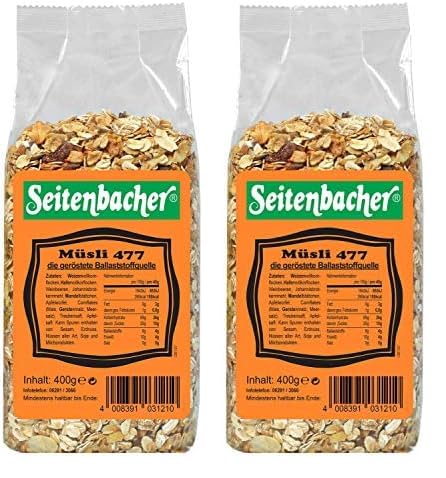 Seitenbacher Müsli geröstet I mit Honig I Vollkorn I Granola I Crunchy I (1x 400 g) (Packung mit 2) von Seitenbacher