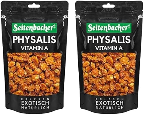 Seitenbacher Physalis I nativ I ohne Zusätze I ungesalzen I getrocknet I Vitamin C und A I (1 x 200 g) (Packung mit 2) von Seitenbacher