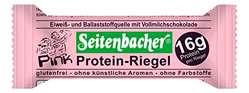 Seitenbacher Protein Riegel Pink I Erdbeere I 16g/60g = 27% Protein I glutenfrei I glycerinfrei I (1 x 60 g ) von Seitenbacher
