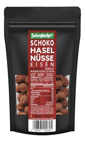 Seitenbacher Schoko Haselnüsse I Ganze Haselnüsse mit Vollmilch und Kakao I knackig und nussig I 175g von Seitenbacher