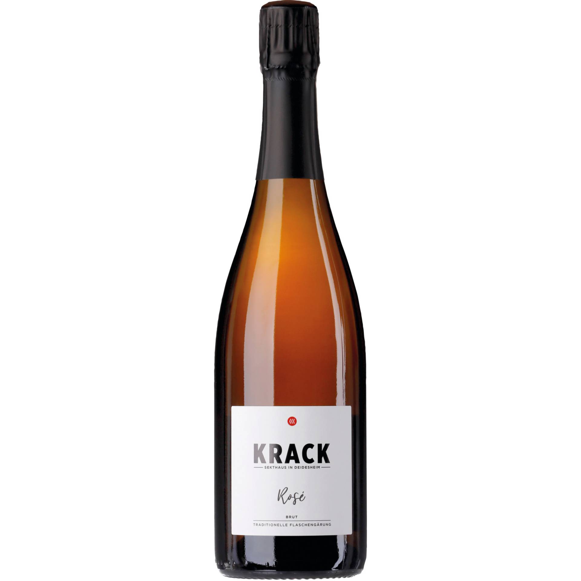 Krack Rosé Sekt, Brut, Deutscher Sekt, Deutscher Sekt, 2021, Schaumwein von Sekthaus Krack, D - 67146 Deidesheim