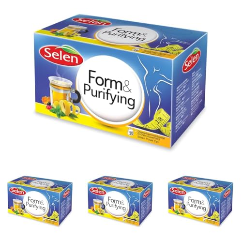 SELEN Form & Purifying, 20x2g Einzeln kuvertierte Teebeutel (Packung mit 4) von Selen