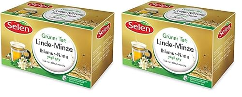 Selen Grüner Tee Linde-Minze 20 Teebeutel (Packung mit 2) von Selen