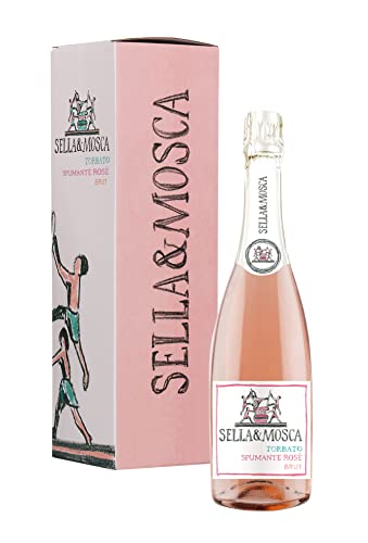 Sella & Mosca Torbato Brut Boxed Rosè di Sardegna, Torbato, Unaromatisierter Wein, Plant Based - 1 Flasche 750 ml von Sella & Mosca