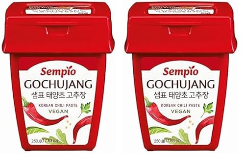 SEMPIO Chilipaste scharf, Gochujang - 1 x 250 g (Packung mit 2) von Sempio