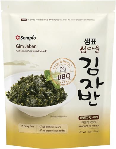 Sempio Seealgen Snack BBQ Crispy & Crunchy, 4er Pack (4 x 50 g) von Sempio