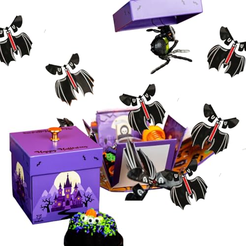 SendaCake Gruselige Halloween fliegende Fledermaus Überraschung Explosion Geschenkbox - Leckere Kuchen für Lieferung - Geschenk ab 8 Jahren - Ideal für Halloween von Send A Cake