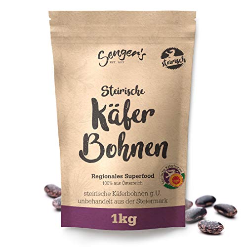 Senger's 1 kg Steirische Käferbohnen g.U. getrocknet Riesenbohnen, Feuerbohne, 100% Natur aus der Steiermark (1KG) von Senger's