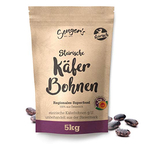 Senger's 5 kg Steirische Käferbohnen g.U. getrocknet Riesenbohnen, Feuerbohne, 100% Natur aus der Steiermark (5KG) von Senger's