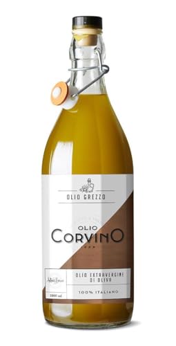 100% italienisches konventionelles rohes natives Olivenöl extra aus Abruzzen Italien Olio Evo Grezzo 1 lt (Bügelflasche !) von Senner-Alpkäse-Classic-Box