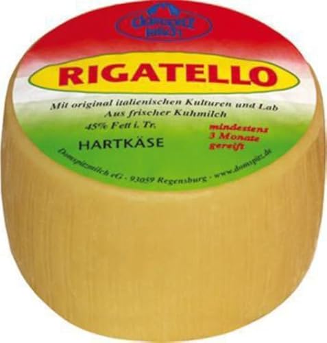 Domspitzmilch Rigatello Vimini Piccolo italienischer Hartkäse, 45% Fett 1,5 kg Stücke von Senner-Alpkäse-Classic-Box