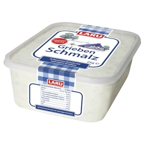 Laru Griebenschmalz Schweineschmalz mit würzigen Grieben 2 kg Schale von Senner-Alpkäse-Classic-Box