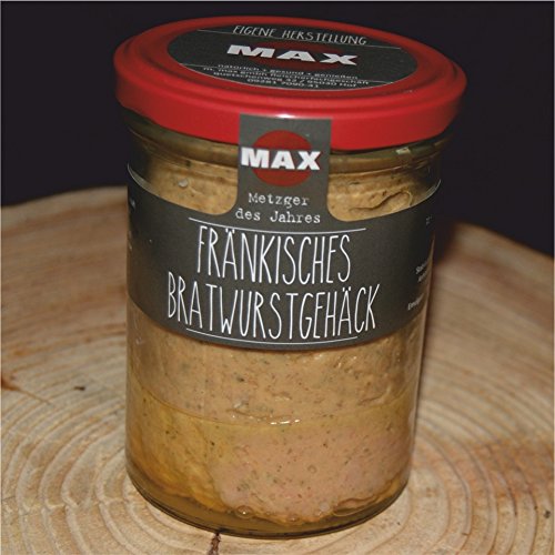 Max-Metzger Fränkische Bratwurstgehäck 400g -Glas vom Metzger des Jahres von Senner-Alpkäse-Classic-Box