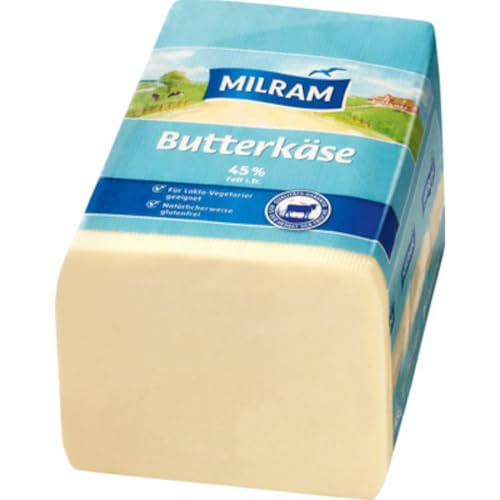 Milram Butterkäse halbfester Schnittkäse, 45% Fett ca 3 kg Stück von Senner-Alpkäse-Classic-Box