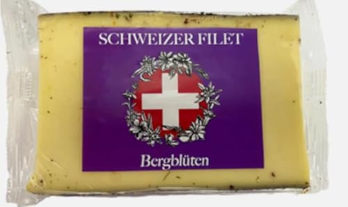 SCHWEIZER FILET Schnittkäse mit Bergblumen umhüllt 50% Fett i.Tr.- 500 g Stück von Senner-Alpkäse-Classic-Box