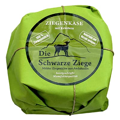 Schwarze Ziege Hartkäse Kräuter 55% Fett - 1 x 180 g Stück von Senner-Alpkäse-Classic-Box