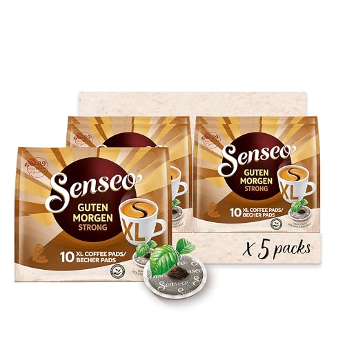 Senseo® Pads Guten Morgen Strong XL - Kaffee RA-zertifiziert - 5 Packungen x 10 Becherpads von Senseo