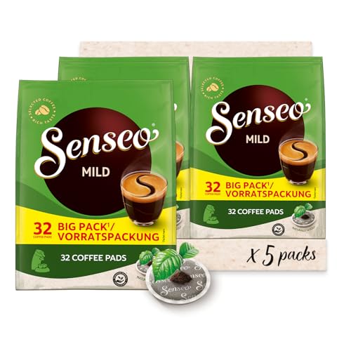 Senseo® Pads Mild - Milder Kaffee RA-zertifiziert - 5 Vorratspackungen x 32 Kaffeepads von Senseo