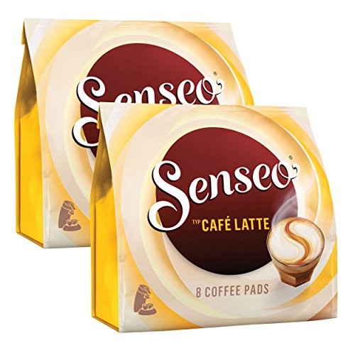 Senseo Kaffeepads Café Latte, Aromatischer Kaffee mit Cremig-milchigem Geschmack, Milchkaffee 2 x 8 Pads von Senseo