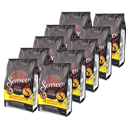 Senseo Kaffeepads Extra Strong / Extra Kräftig, Intensiver und Vollmundiger Geschmack, Kaffee für Kaffepadmaschinen, 480 Pads von Senseo