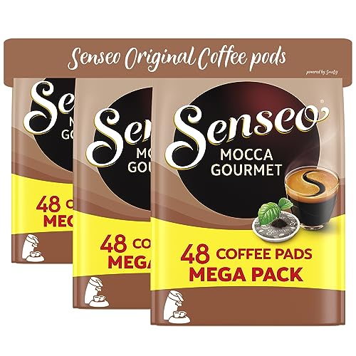Senseo Kaffeepads Mocca Gourment, Frisch & Intensiv, Kaffee, neues Design, 3er Pack, 3 x 48 Pads von Senseo