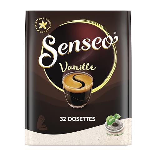 Senseo Kaffeepads Vanille, Vanillearoma, Kaffeepad für Pad Maschinen, Aromatischer Kaffee, 32 Pads von Senseo