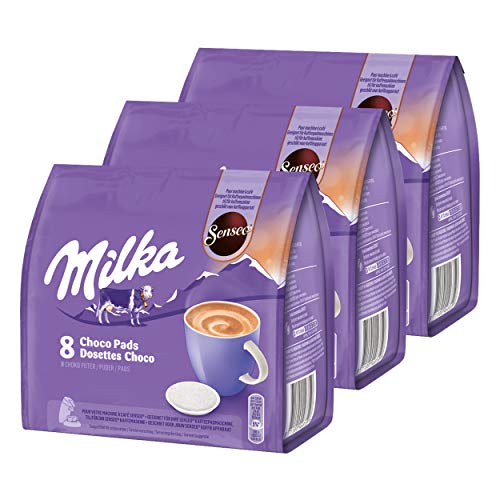 Senseo Milka Choco Pads 3er Set, Schokoladengetränk, 3 x 8 Pads / Portionen von Senseo
