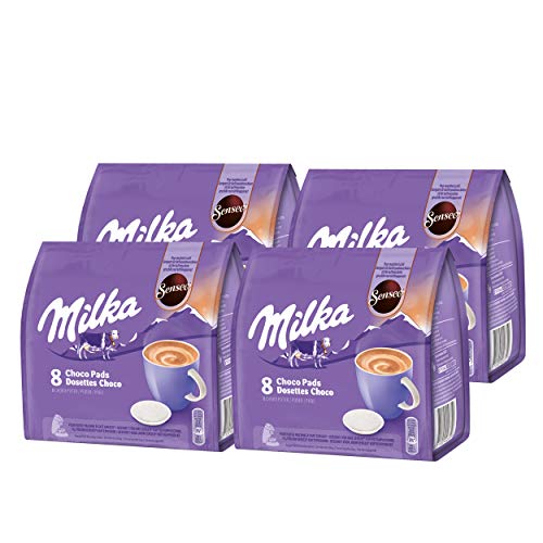 Senseo Milka Choco Pads 4er Set, Schokoladengetränk, 4 x 8 Pads / Portionen von Senseo