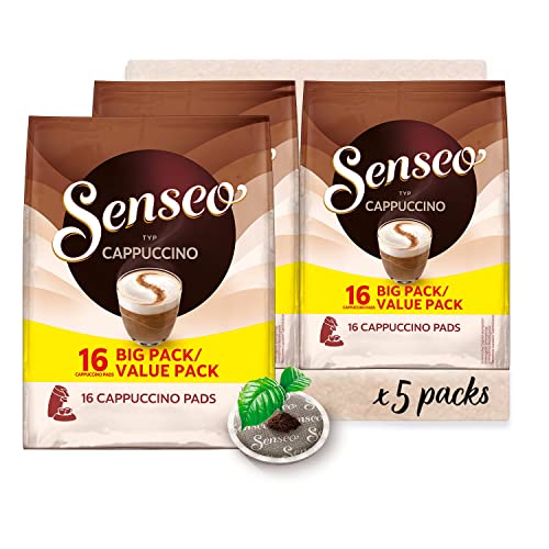 Senseo Pads Cappuccino, 16 Kaffeepads, 5 x 16 Getränke in der Vorratspackung von Senseo