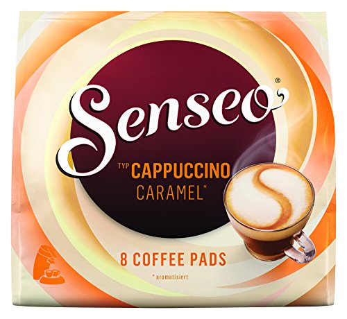 Senseo Pads Cappuccino Caramel, 80 Kaffeepads, 10er Pack, 10 x 8 Getränke von Senseo