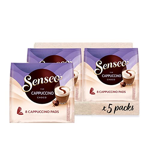 Senseo Pads Cappuccino Choco, 40 Kaffeepads, 5er Pack, 5 x 8 Getränke, 460 g von Senseo