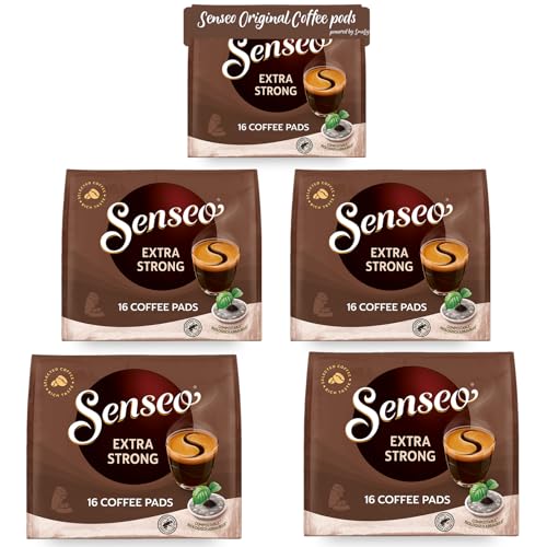 Senseo Pads Extra Strong, 80 Kaffeepads, 5er Pack, 5 x 16 Getränke von Senseo